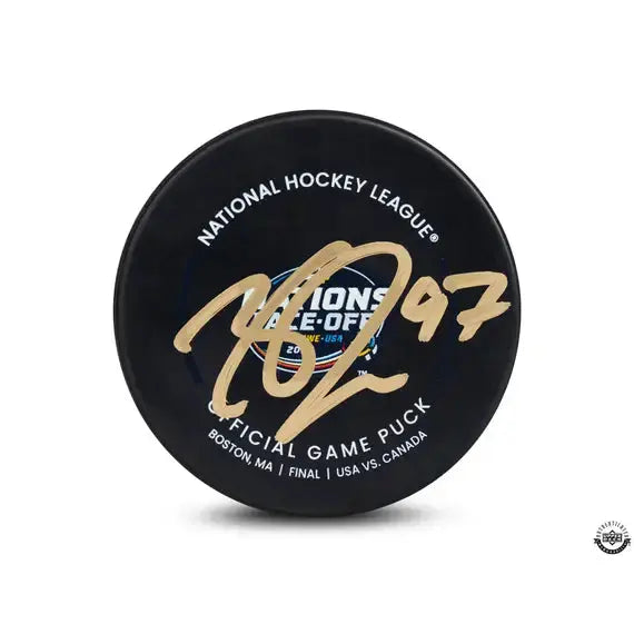 Connor McDavid Autographed 2025 4 Nations Face-Off Official Game Puck