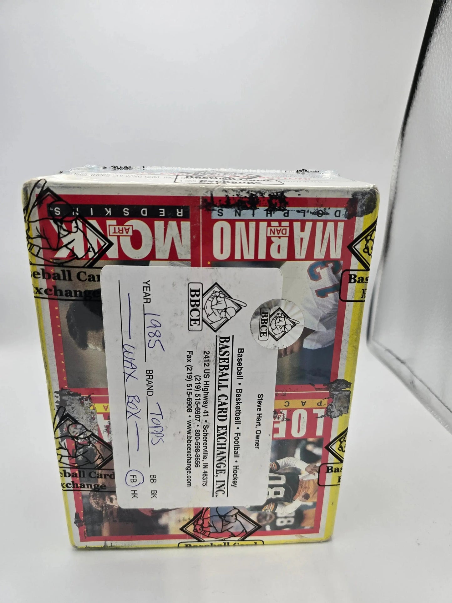 1985 BBCE Topps Football Factory Sealed Hobby Box Warren Moon RC