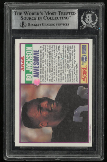 1989 Score Supplemental Bo Jackson Purple Auto BGS Authentic