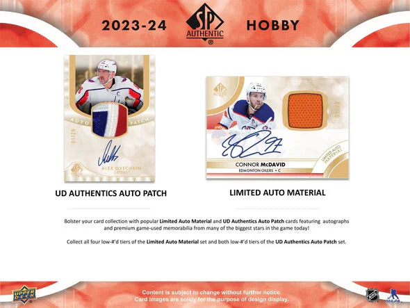 2023-24 Upper Deck SP Authentic Hockey Hobby Box SPA