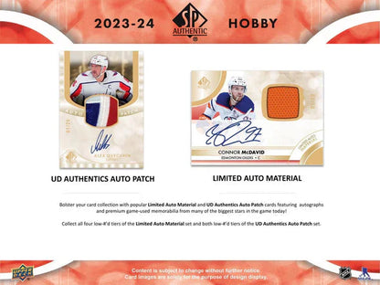 2023-24 Upper Deck SP Authentic Hockey Hobby Box SPA