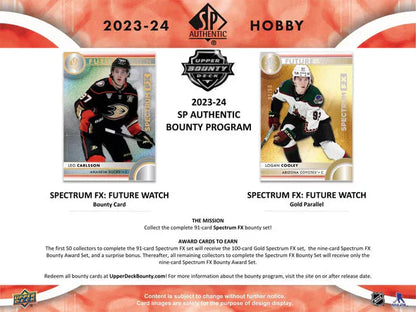 2023-24 Upper Deck SP Authentic Hockey Hobby Box SPA