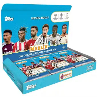 2024-25 Topps Chrome Merlin UEFA Club Competitions Soccer Delight Box