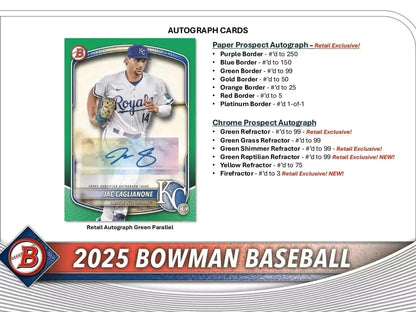 2025 Bowman Baseball Jumbo Hobby Box