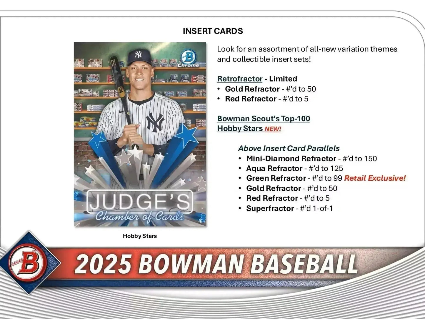 2025 Bowman Baseball Jumbo Hobby Box
