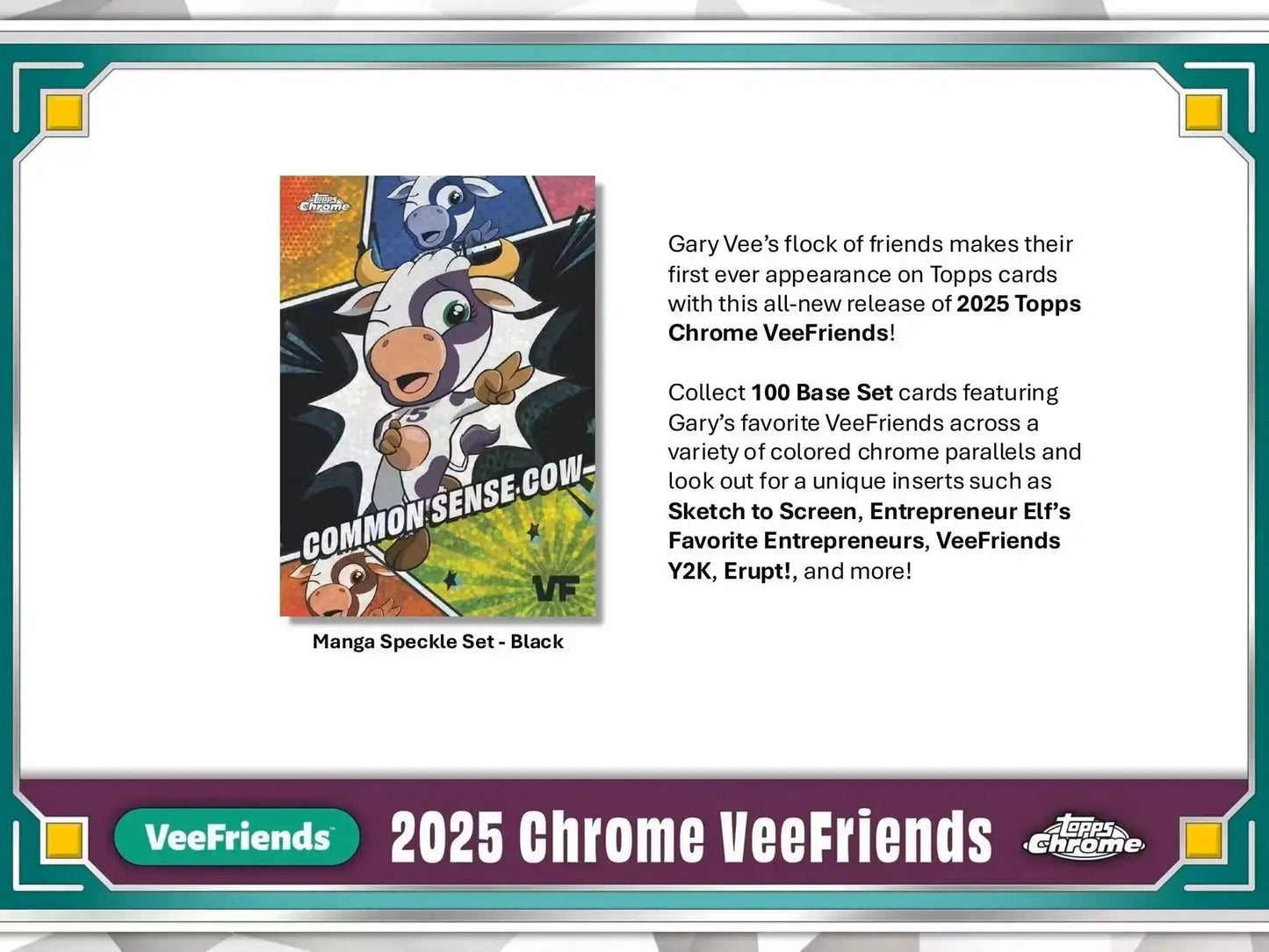 2025 Topps Chrome Veefriends Hobby Box Vee Friends
