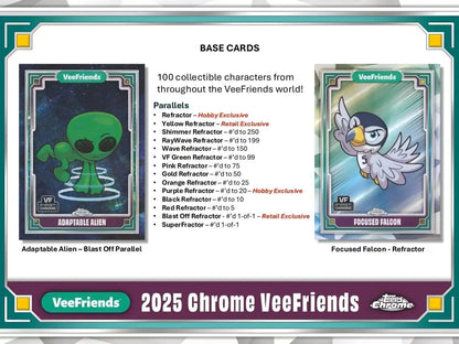2025 Topps Chrome Veefriends Hobby Box Vee Friends
