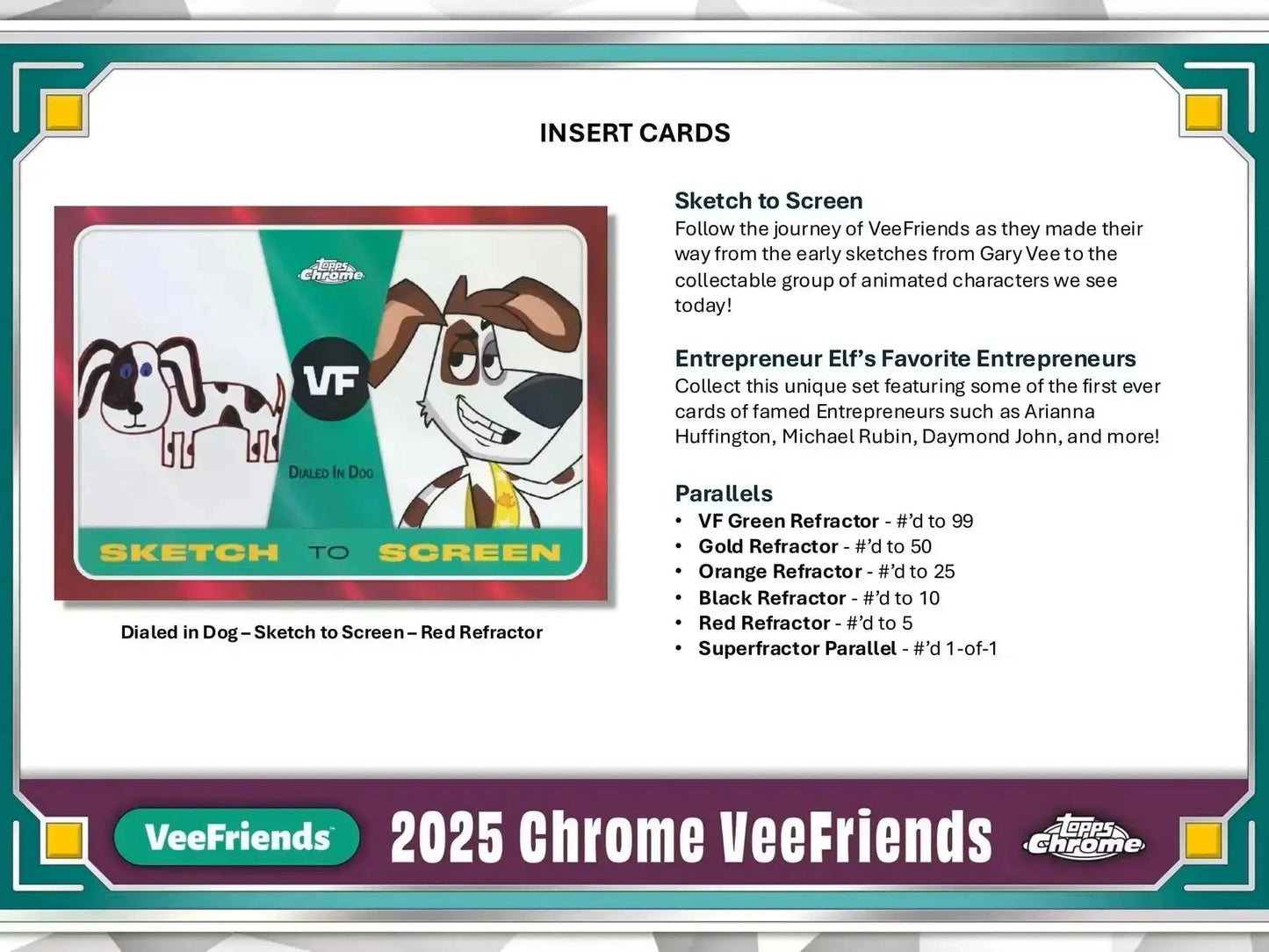2025 Topps Chrome Veefriends Hobby Box Vee Friends