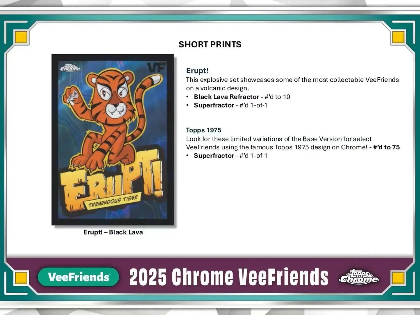 2025 Topps Chrome Veefriends Hobby Box Vee Friends