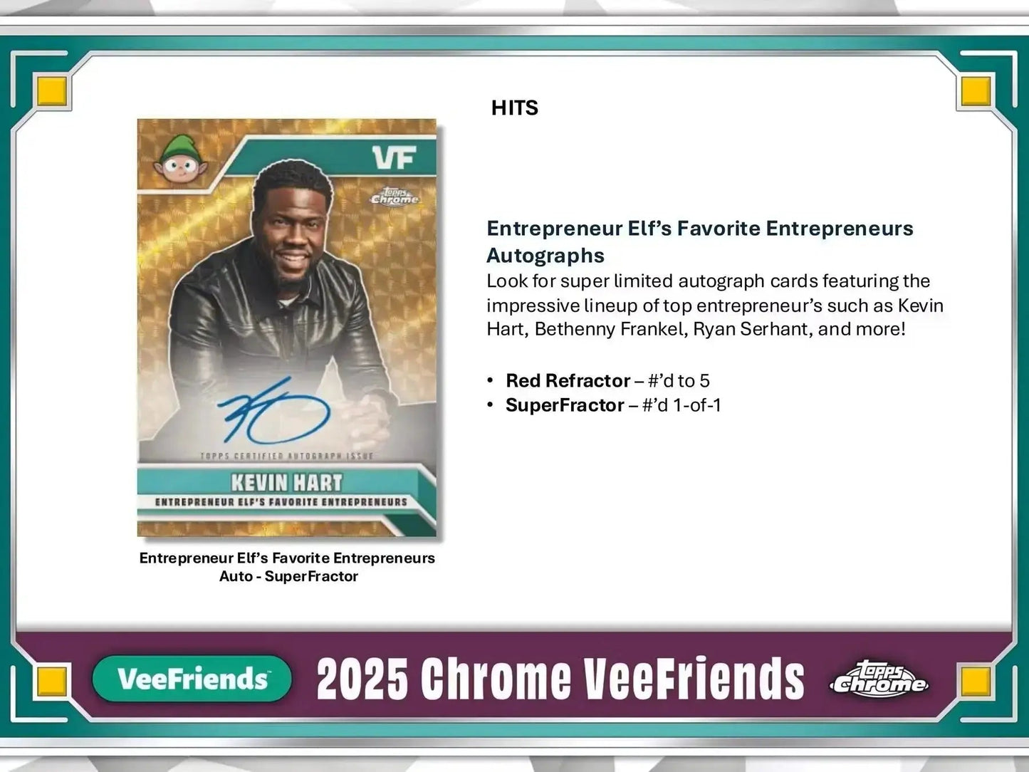 2025 Topps Chrome Veefriends Hobby Box Vee Friends