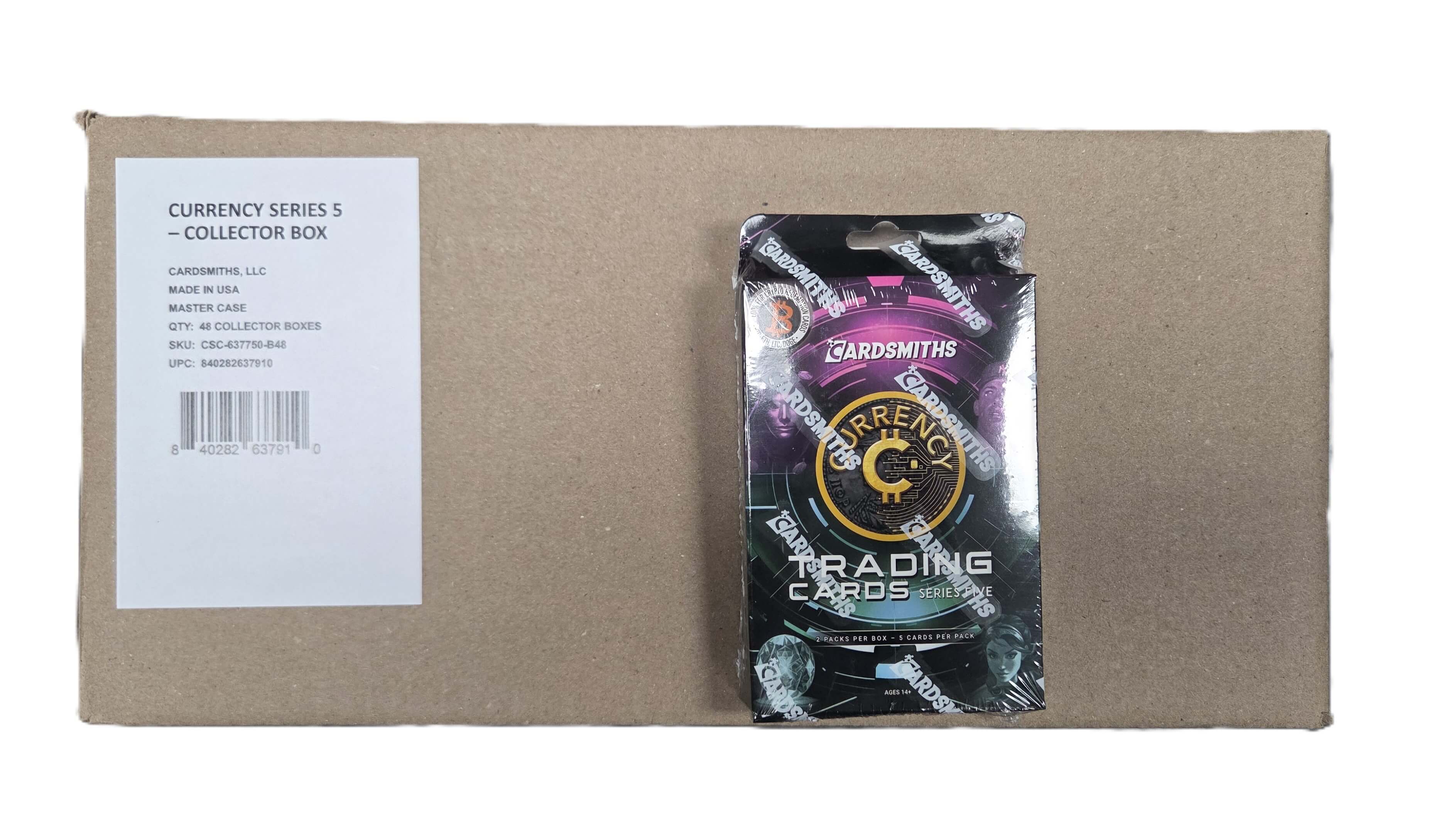 Currency Trading Cards Series 5 Collector 48-Box Master Case (Cardsmiths 2025)