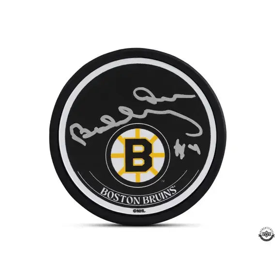 Bobby Orr Autographed Boston Bruins Logo Hockey Puck
