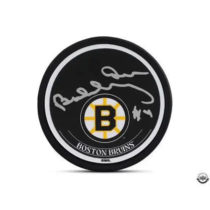 Bobby Orr Autographed Boston Bruins Logo Hockey Puck