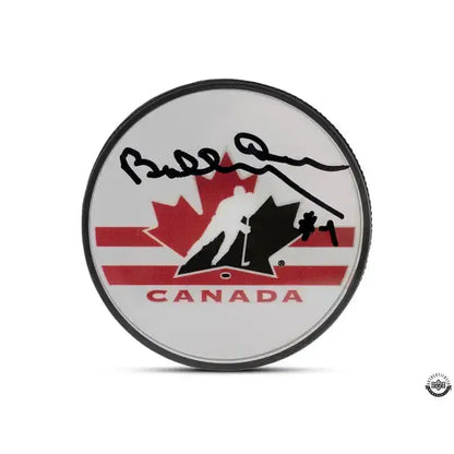 Bobby Orr Autographed Team Canada Logo Acrylic Hockey Puck