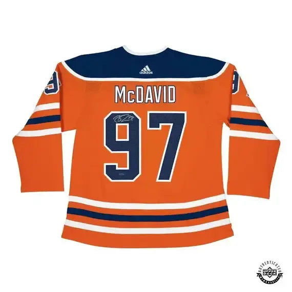 Connor McDavid Autograph Oilers Jersey Orange
