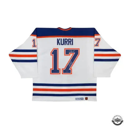 Jari Kurri Autographed & Inscribed Edmonton Oilers® Authentic White Jersey