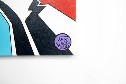 Jay Geeker Sport Logo Art Collection - 24" X 24" - TORONTO BLUE JAYS (BLUE)