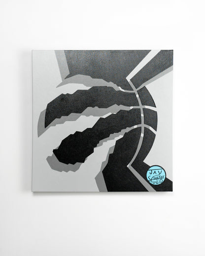 Jay Geeker Sport Logo Collection - 24" X 24" - TORONTO RAPTORS (GRAY)