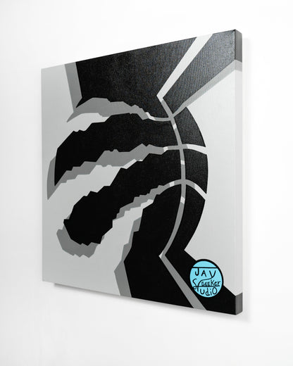 Jay Geeker Sport Logo Collection - 24" X 24" - TORONTO RAPTORS (GRAY)