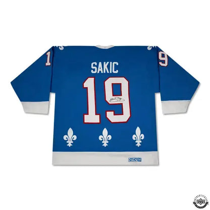 Joe Sakic Autographed 92 Quebec Nordiques Away CCM Jersey