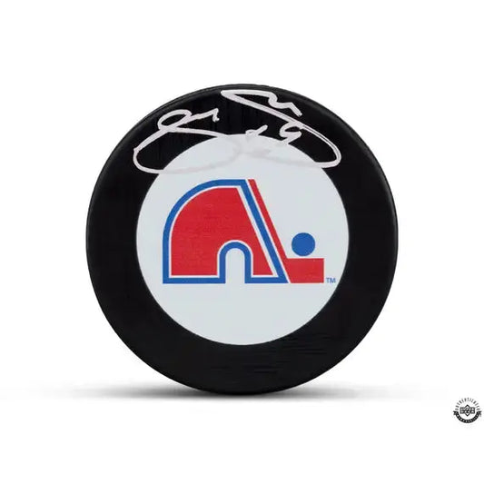 Joe Sakic Autographed Quebec Nordiques Rubber Hockey Puck