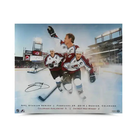 Joe Sakic Autographed “One Last Ride” 24x20