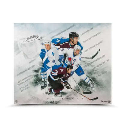 Joe Sakic Autographed “Super Joe” 20 x 24 Photo
