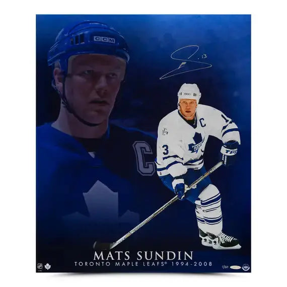 Mats Sundin Autographed “Captain Mats” 20x24