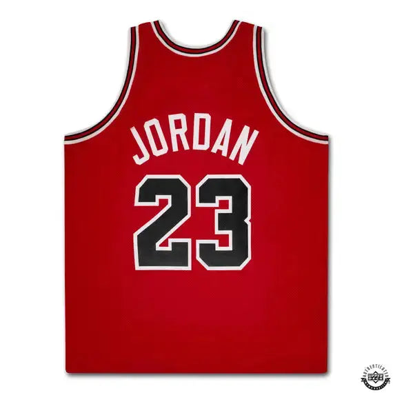 Michael Jordan Autographed 1986-87 Chicago Bulls Red Authentic Mitchell & Ness Jersey