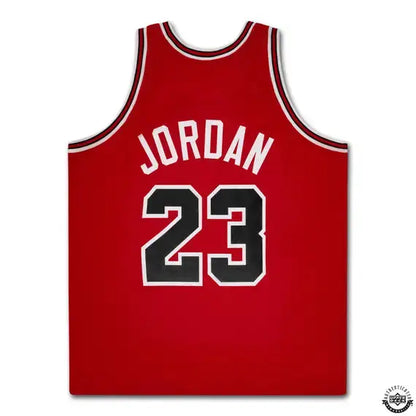 Michael Jordan Autographed 1986-87 Chicago Bulls Red Authentic Mitchell & Ness Jersey