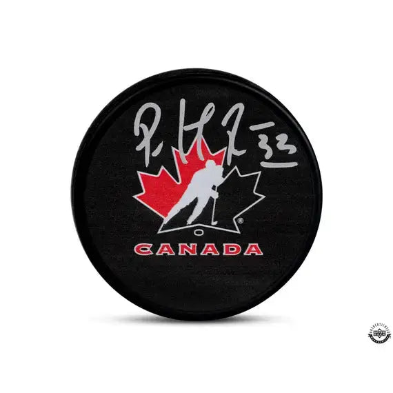 Patrick Roy Autographed Team Canada Rubber Hockey Puck