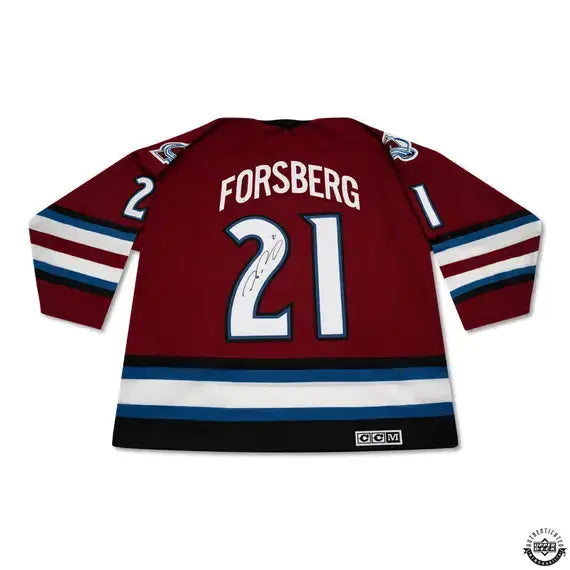 Peter Forsberg Autographed Authentic Alternate CCM Colorado Avalanche Jersey