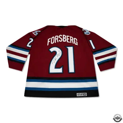 Peter Forsberg Autographed Authentic Alternate CCM Colorado Avalanche Jersey