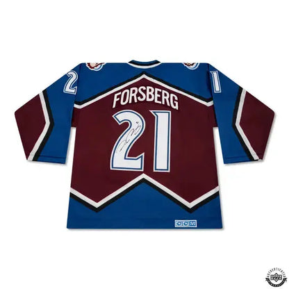 Peter Forsberg Autographed Authentic Red CCM Colorado Avalanche Jersey
