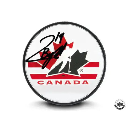 Quinton Byfield Autographed Team Canada Acrylic Hockey Puck