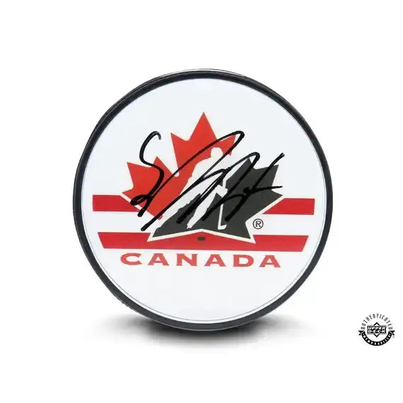 Shane Wright Autographed Team Canada Acrylic Hockey Puck
