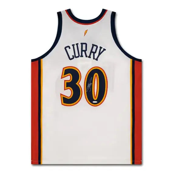 Stephen Curry Autographed 2009-10 Golden State Warriors White Authentic Mitchell & Ness Jersey