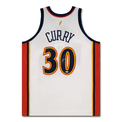 Stephen Curry Autographed 2009-10 Golden State Warriors White Authentic Mitchell & Ness Jersey